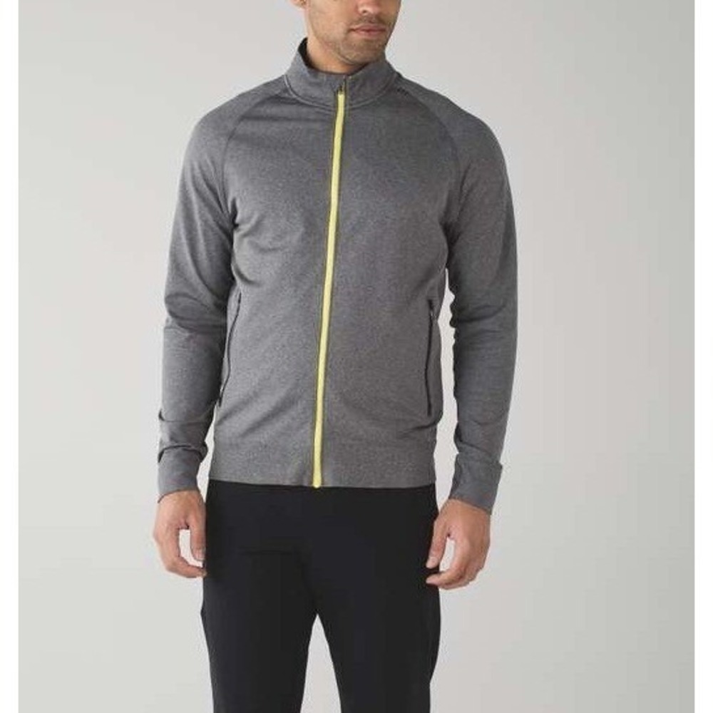 Lululemon‎ pulse Jacket Men's XXL Full Zip Gray seamless